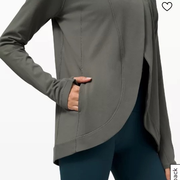 Lululemon Rulu Ralley wrap jacket in grey sage - Picture 4 of 7